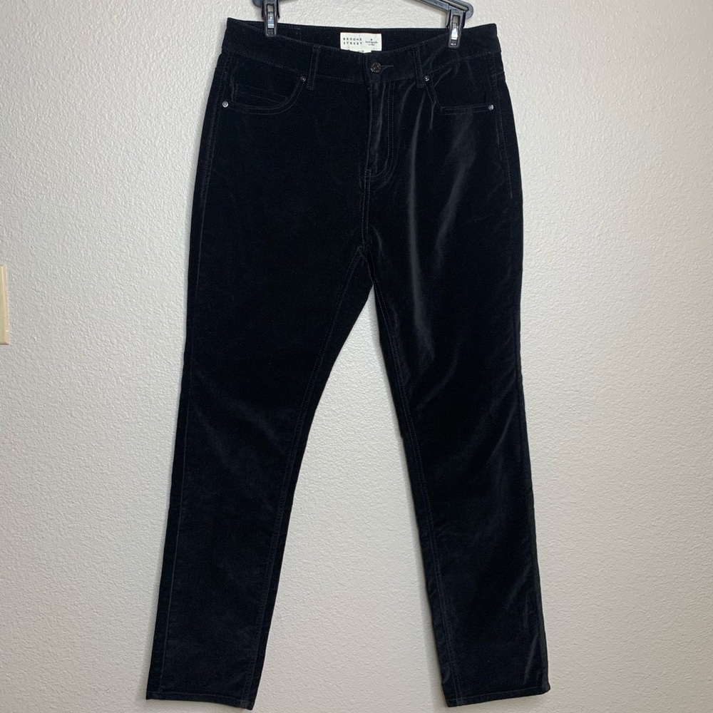 KATE SPADE BROOME STREET Black Velvet Pants 28